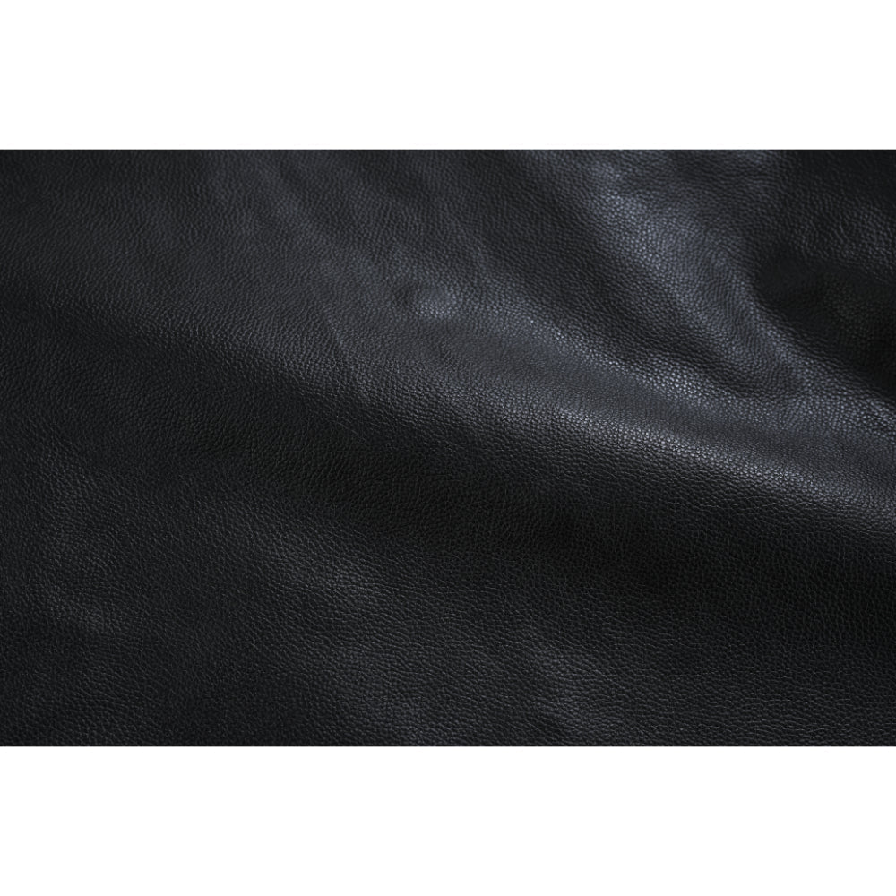 Buffalo Nickel Black Leather Vest for Men - Customizable Back & Satin Liner
