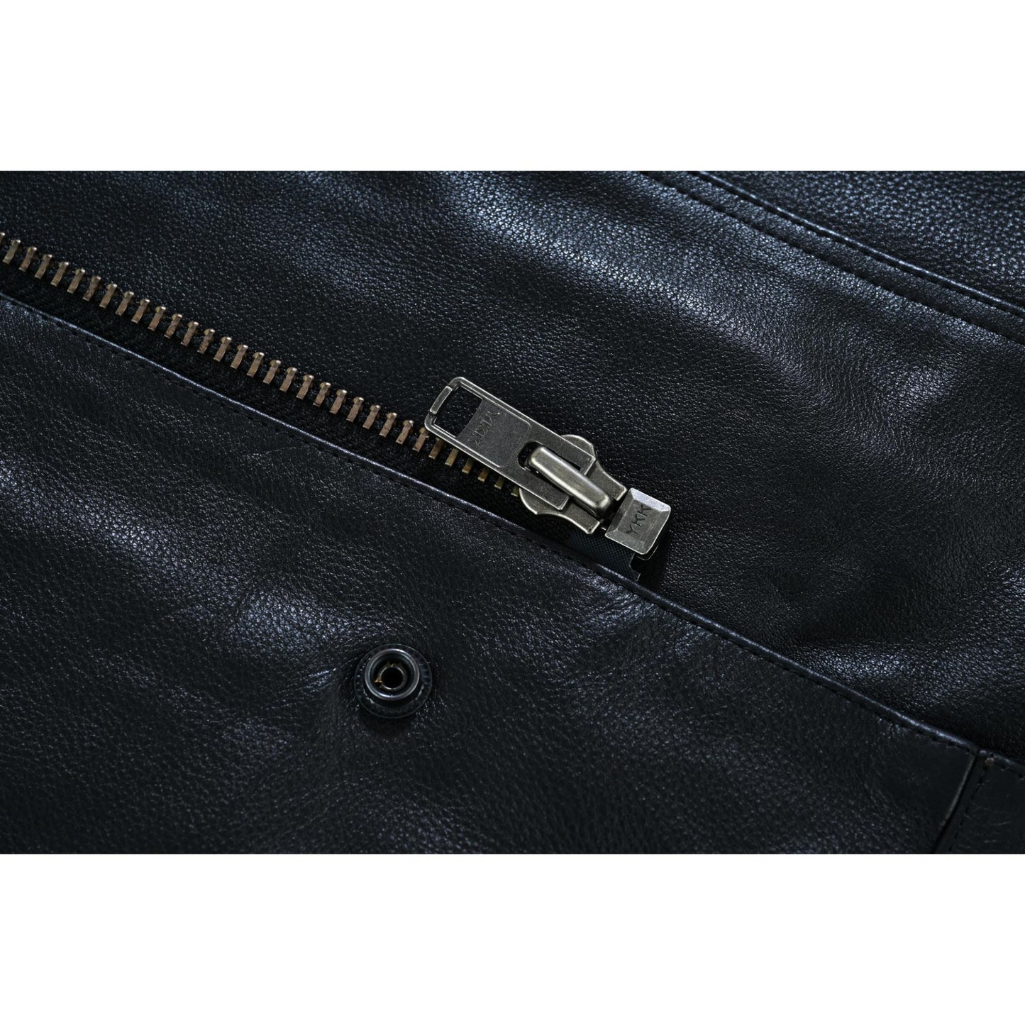 Men's Black Leather Motorcycle Vest with Upgraded Style