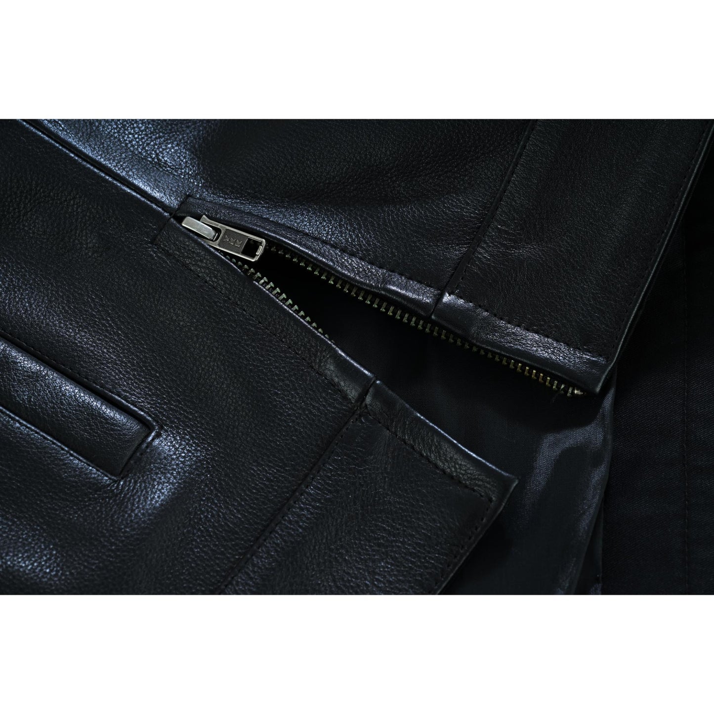 Men's Black Leather Motorcycle Vest with Upgraded Style