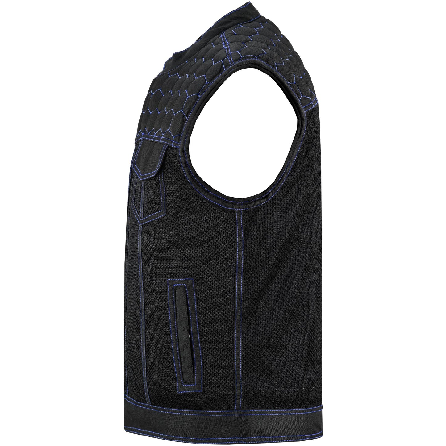 Blue Soul Men's Black Mesh Textile Vest