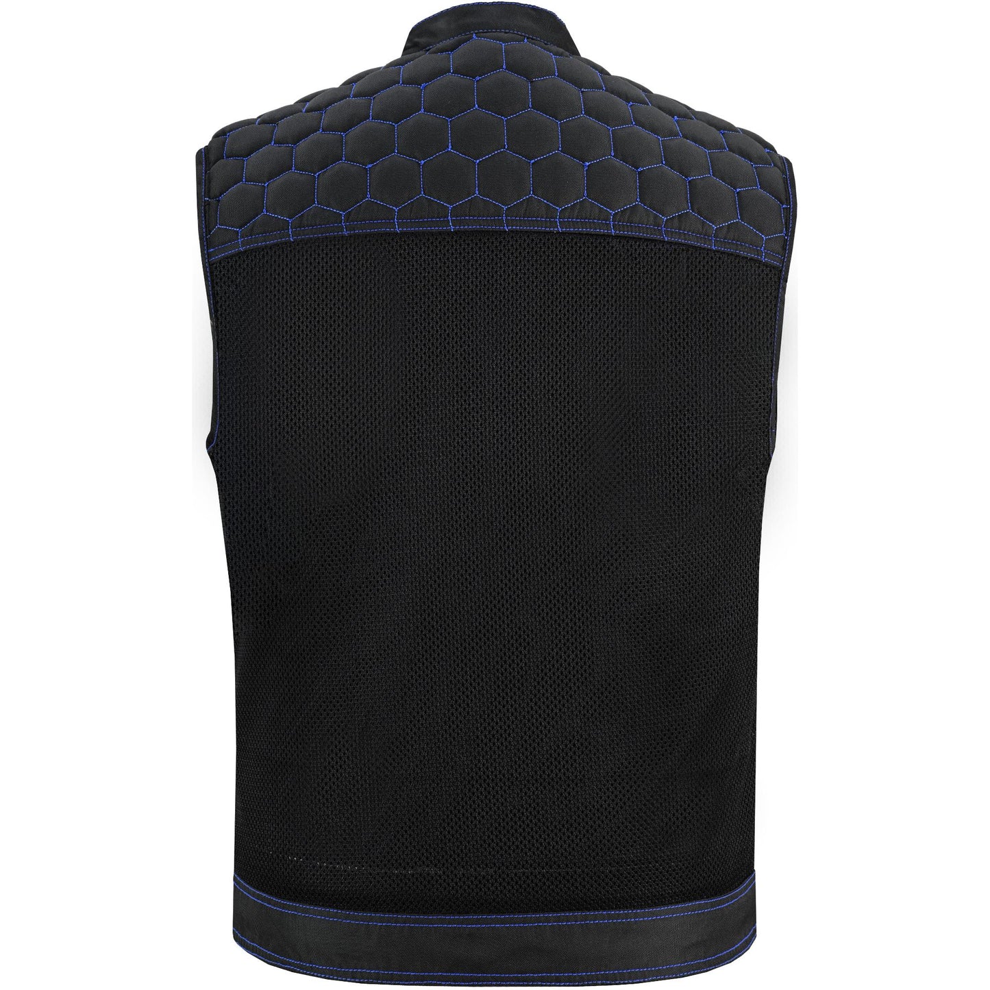 Blue Soul Men's Black Mesh Textile Vest