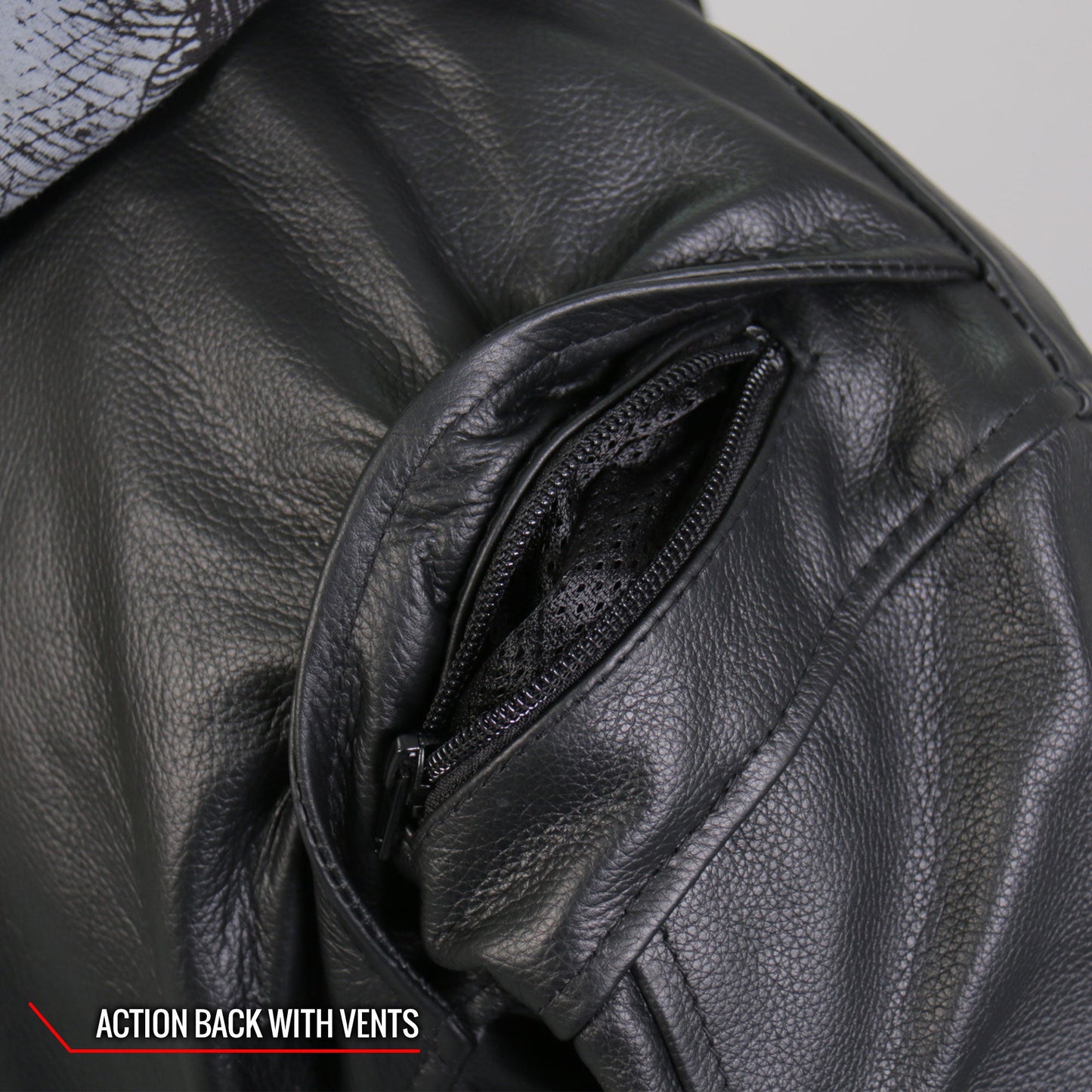 Hot Leathers JKM1031 Men’s Biker ‘Skull and Bones’ Leather Motorcycle Jacket with Flannel Lining