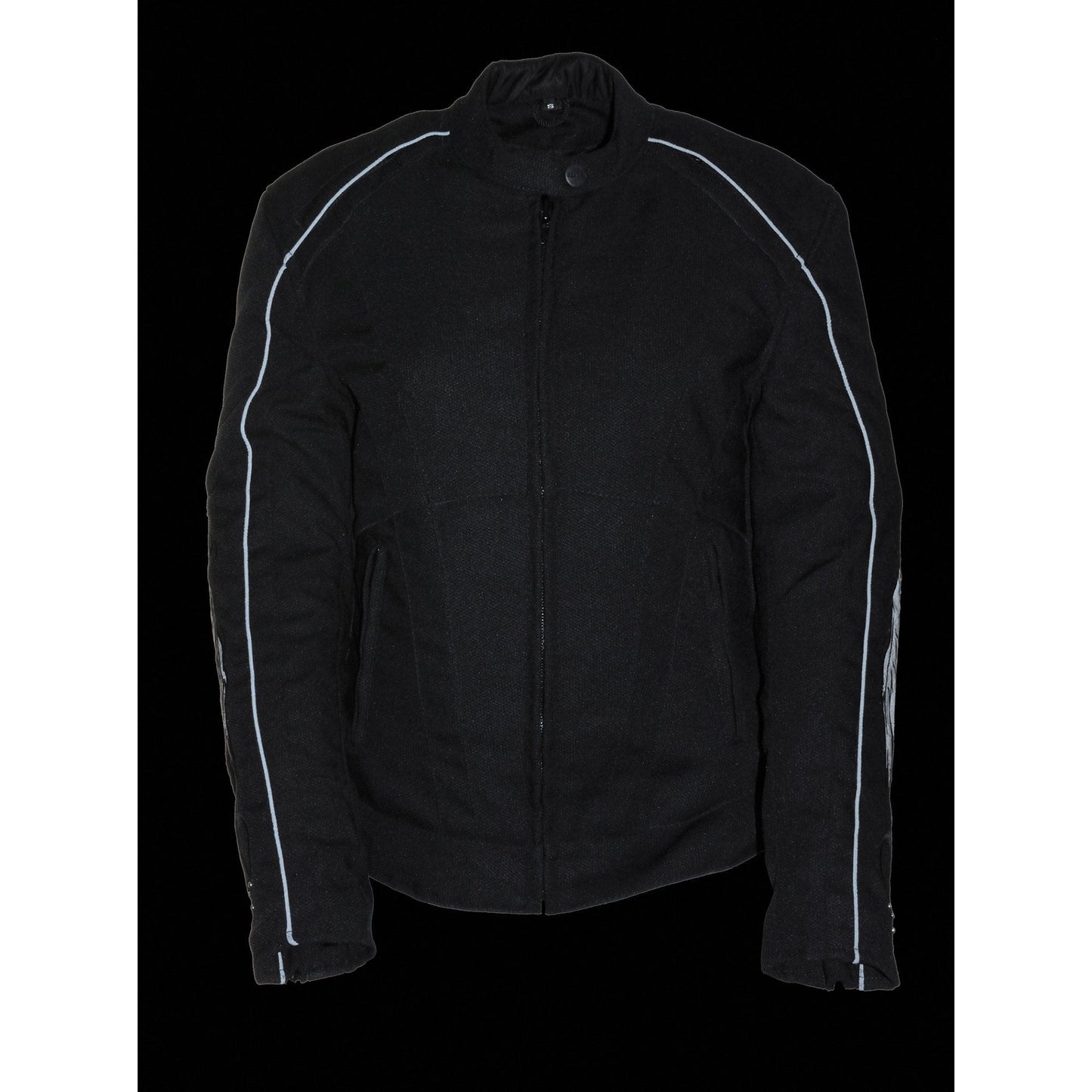 Milwaukee Leather SH1954 Women's Black and Red Textile Jacket with Stud and Wings Detailing