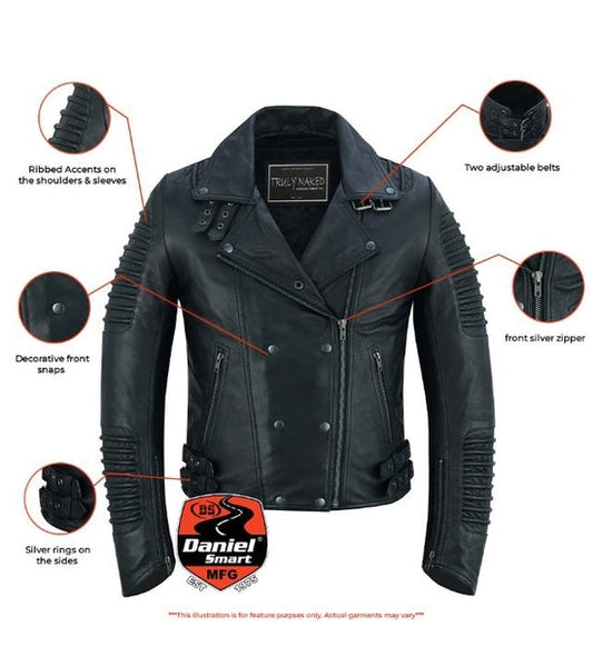 Shadow Queen Women's Black Fashion Leather Jacket
